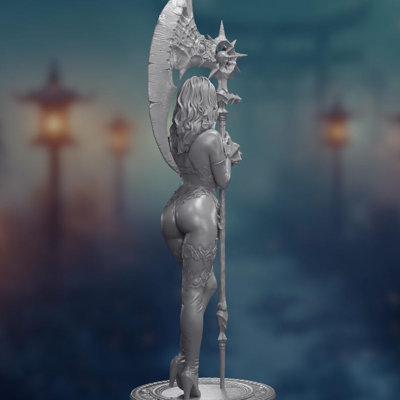 Dark Enchantress with Scythe 3D Model Kit | Fantasy Sorceress - Image 4