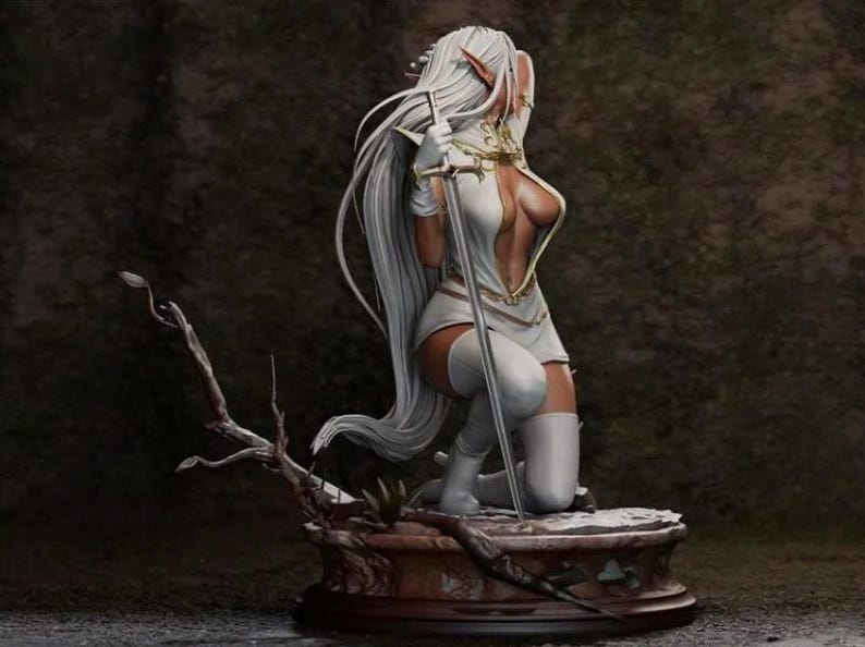 Elyndra – Resin Dark Elf Enchantress Figure | Fantasy Collector Statue- CA3D - Image 3